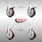 Service Caster 5 Inch 316SS Maroon Polyurethane 10mm Threaded Stem Caster Lock Brake, 2PK SS316TSTTL20S514-PPUB-MRN-M1015-2-S2 - alternate 5